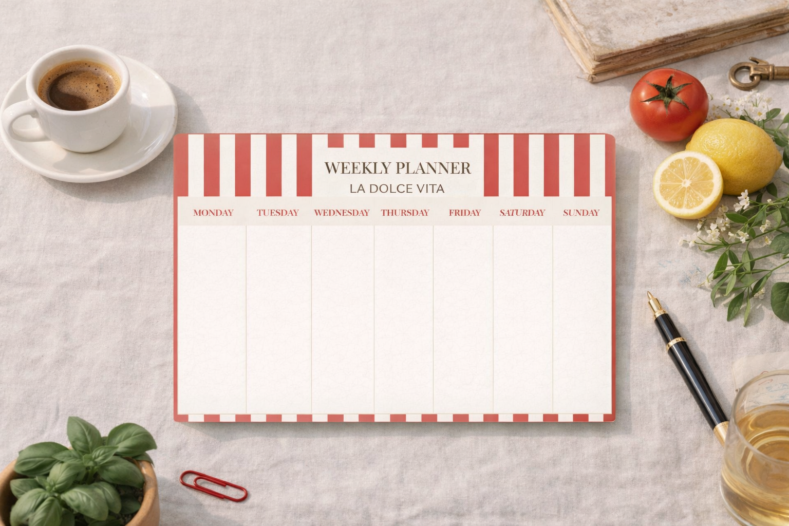 life's pleasures in daily planning